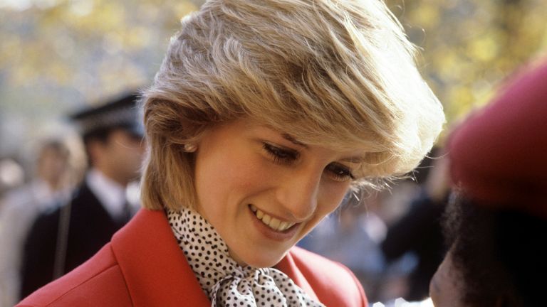 The Princess of Wales arriving at the West Indian Family Centre, in Brixton, London in 1983
