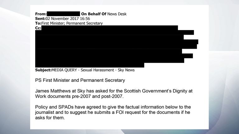 Scottish government email chain