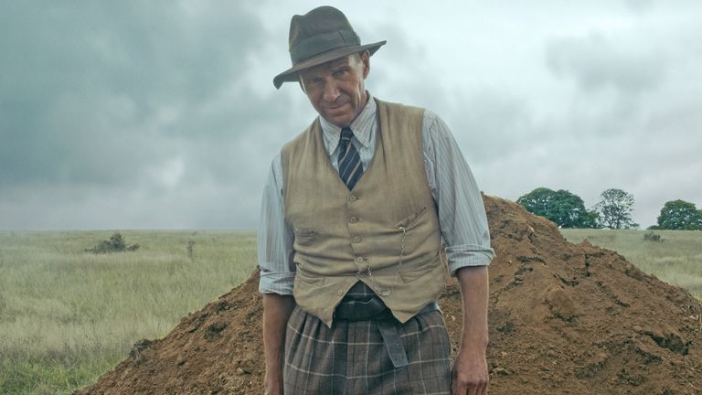 One man and his hole - Ralph Fiennes as self-taught archaeologist Basil Brown. PIC: Stardust/Vertigo Releasing