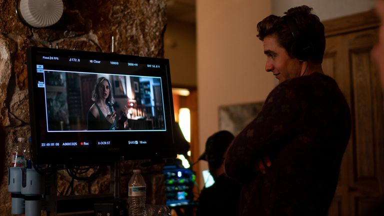 Debut director Dave Franco at work on set. Pic: The Rental/Amazon Prime