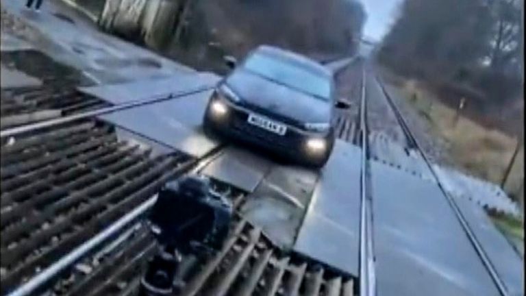 Police are investigating a video posted on TikTok that shows a car photoshoot on a live railway crossing at Bromleys Cross, Bolton