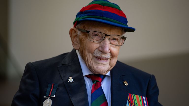 File photo dated 24/09/20 of Captain Sir Tom Moore, who has said seeing his late wife&#39;s struggle with loneliness as she was treated in hospital struck him "right to the heart".
