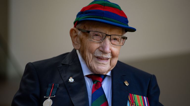 File photo dated 24/09/20 of Captain Sir Tom Moore, who has said seeing his late wife&#39;s struggle with loneliness as she was treated in hospital struck him "right to the heart". 