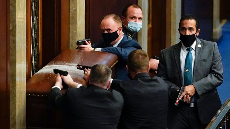 In pictures: Turmoil as pro-Trump protesters break through US Capitol  security | World News | Sky News