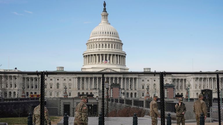 Security has been ramped up at the Capitol building ahead of Joe Biden&#39;s inauguration