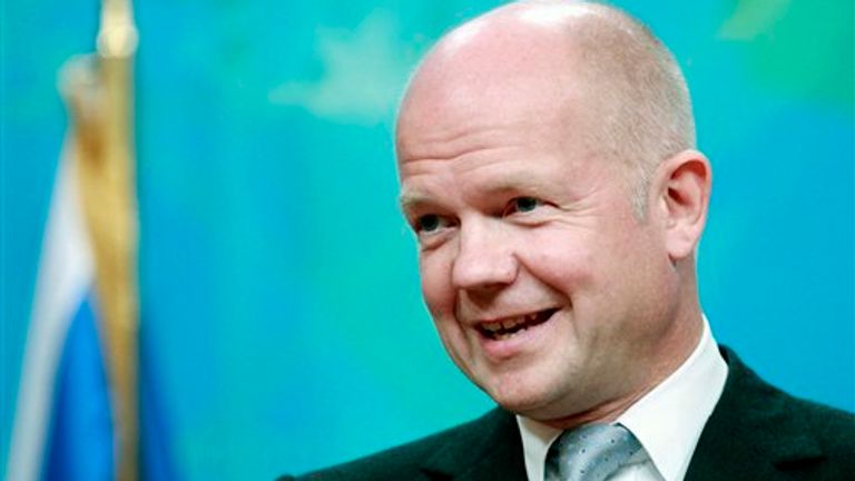 Lord William Hague. Pic: Associated Press