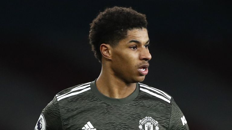Marcus Rashford received racist abuse after Manchester United&#39;s draw at Arsenal