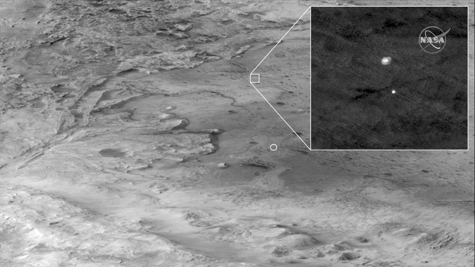 Mars landing Perseverance rover moments before touchdown among new