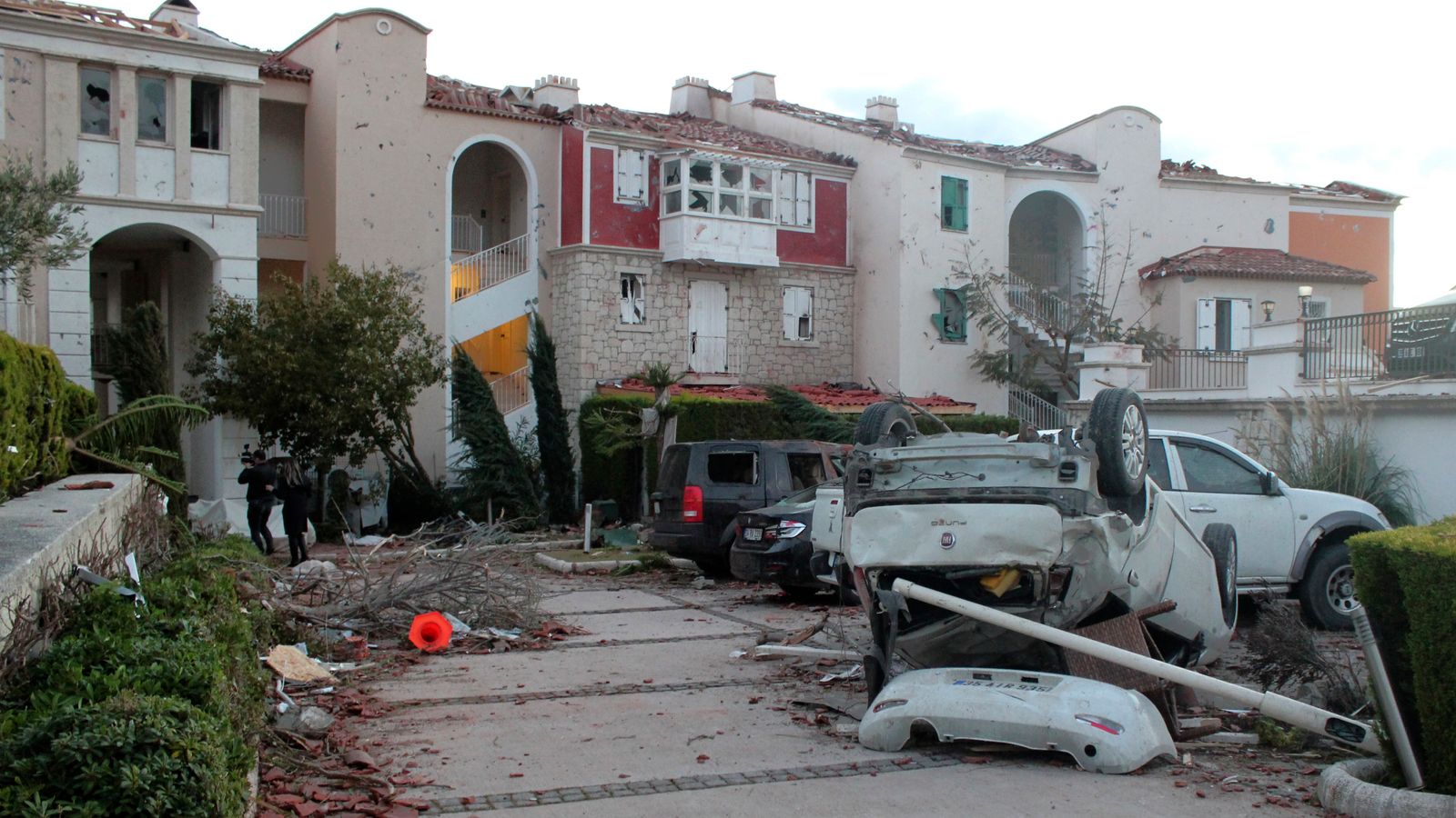 Tornado strikes Turkish resort injuring 16 and causing widespread