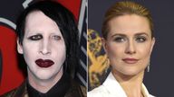 Marilyn Manson and Evan Rachel Wood. Pics: Star Max/Jordan Strauss/Invision/AP