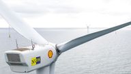 A wind turbine of the Egmond aan Zee wind farm off the Dutch coast, a 50-50 joint venture between European utility company Vattenfall and Shell. Photographic Services, Shell International Limited/Handout via REUTERS 