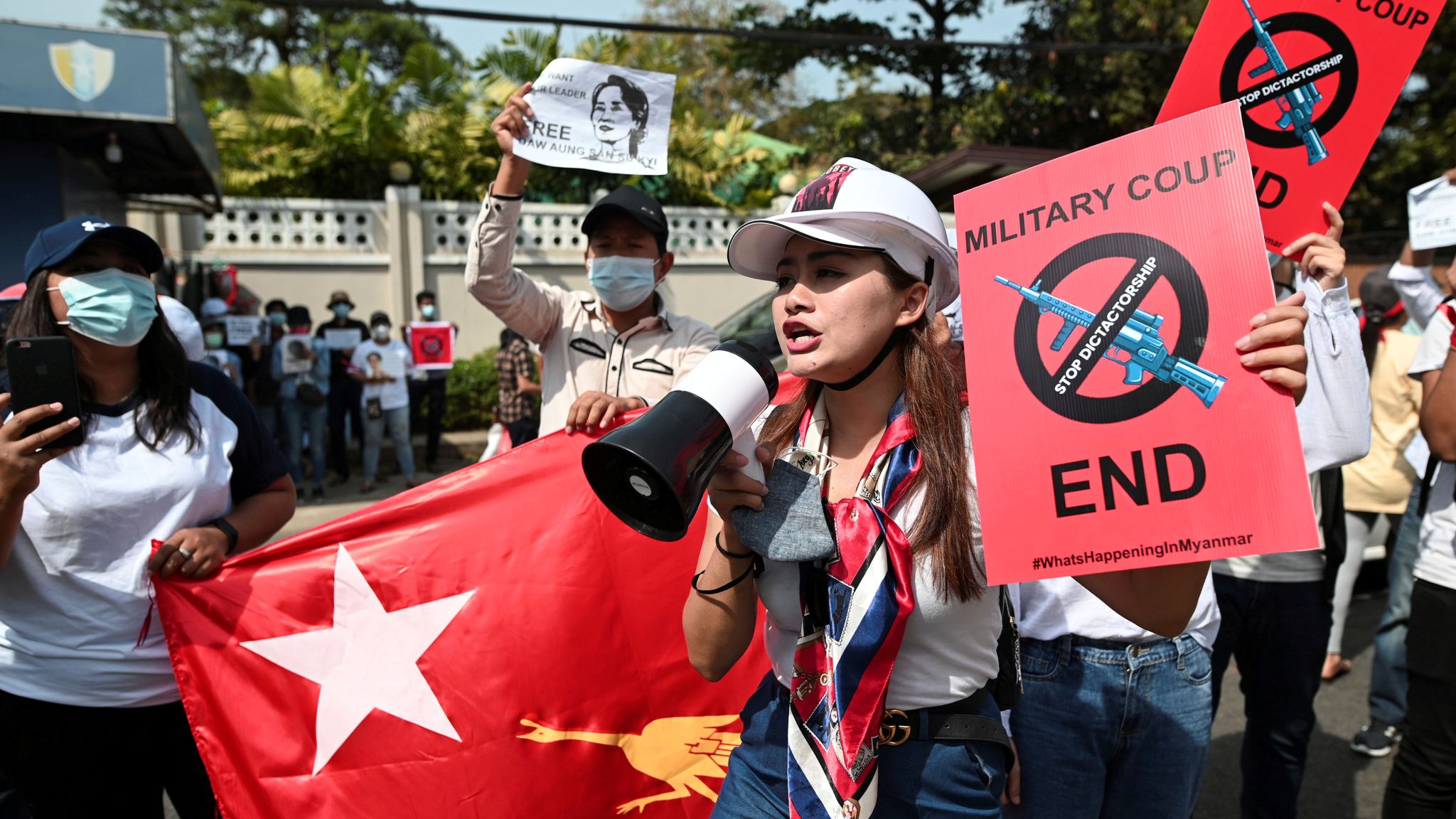 Myanmar How The Military Is Using Internet Shutdowns To Silence Protesters World News Sky News