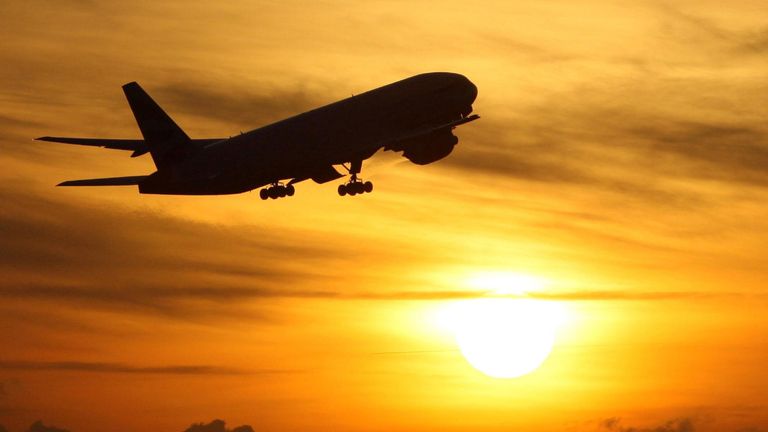 Embargoed to 0001 Tuesday November 3 File photo dated 19/11/08 of a plane taking off at sunset. Just over 1 billion is being withheld in partial or full refunds from package holiday customers who have asked for their money back, according to estimates from Which?