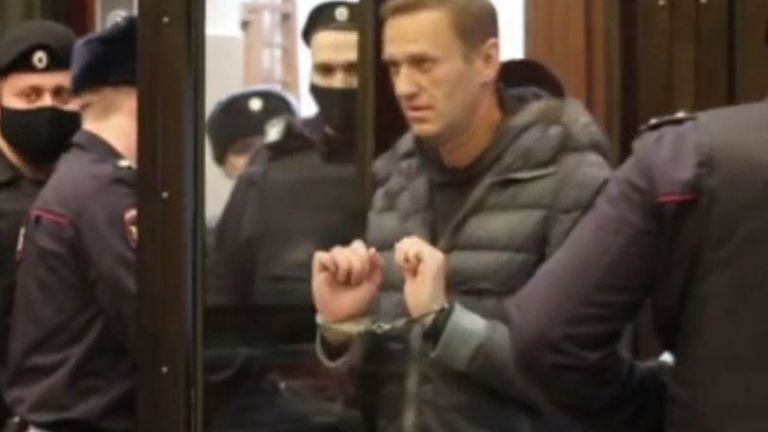 Alexei Navalny seen arriving at Moscow courthouse