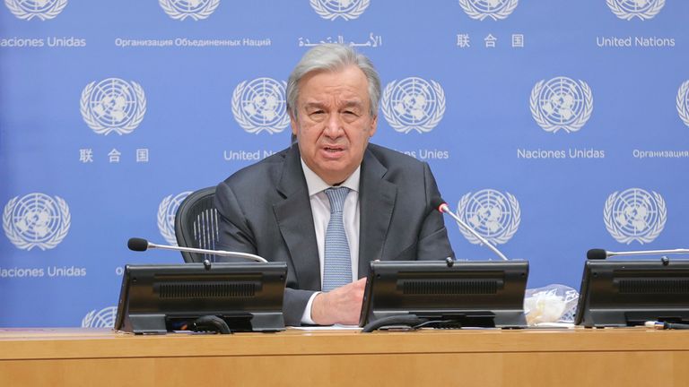 UN Secretary General has called the report a &#39;red alert&#39;. Pic: AP