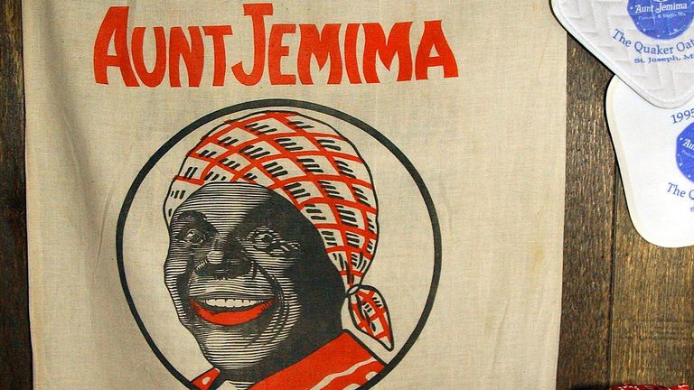 An Aunt Jemima Wheat Bran bag is seen Nov. 18, 2005, in the St. Joseph, Mo., home of Roy Fortner, a former Quaker employee. Pic: AP