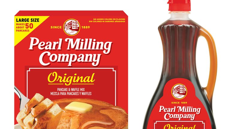 This image provided by PepsiCo, Inc., shows Quaker Oats&#39; Pearl Milling Company brand pancake mix and syrup, formerly the Aunt Jemima brand. Aunt Jemima products will continue to be sold until June 2021, when the packaging will officially change over. (PepsiCo, Inc. via AP)