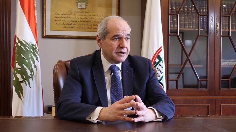 Melhem Khalaf, lawyer representing families of the victims in his office in Beirut’s palace of justice 


