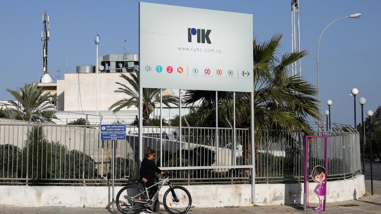 The man was abusive towards staff at the Cyprus Broadcasting Corporation headquarters