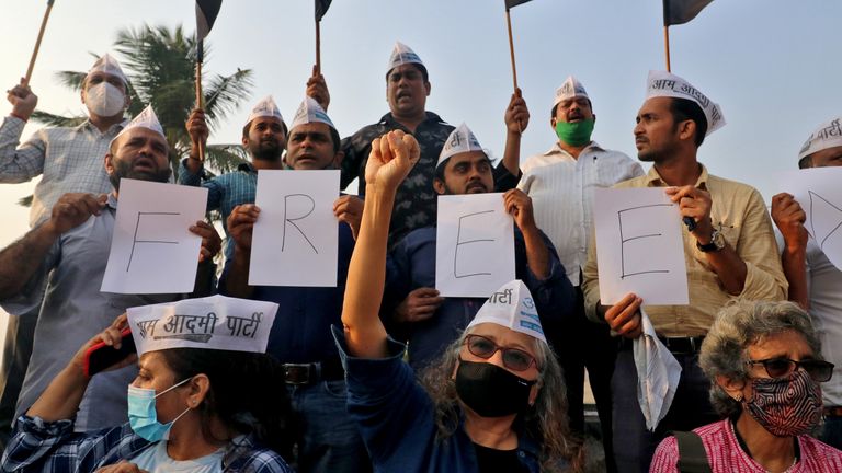 Protests against the arrest of Disha Ravi have been taking place in India