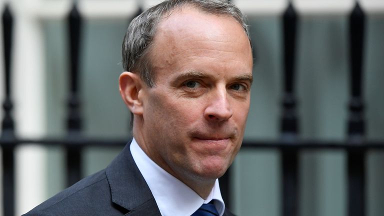 Ministre des Affaires étrangères Dominic Raab