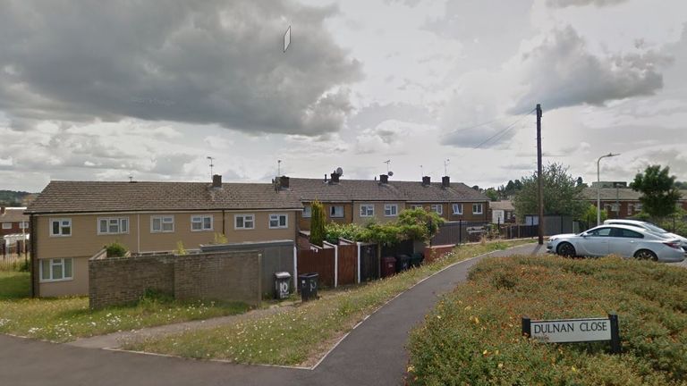 The man died in Dulnan Close on Saturday. Pic: Google Maps