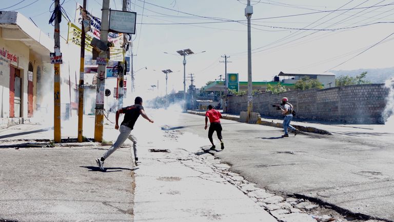 Violent confrontation between anti-government protesters and the police happens daily 