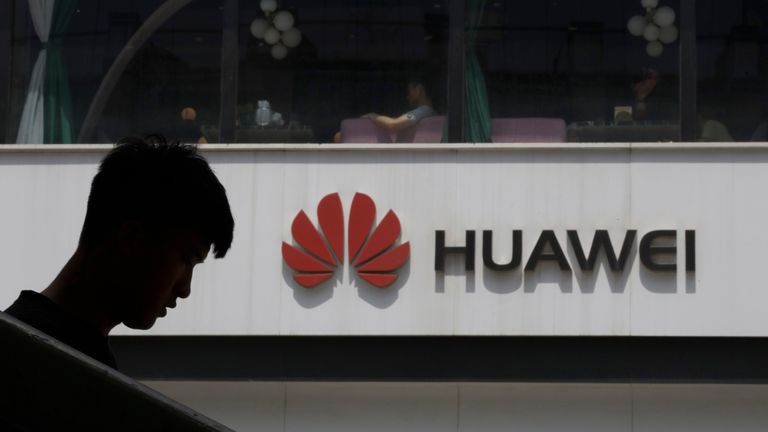 Huawei logo in Beijing 