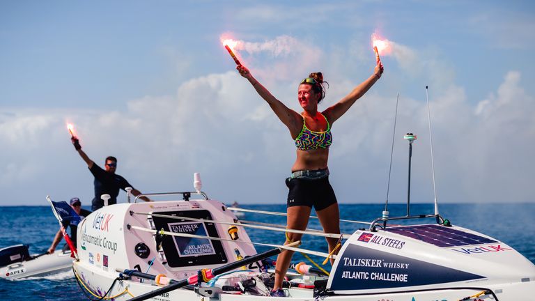 : Today Jasmine Harrison, a 21-year-old from North Yorkshire, set a new world record for the youngest female solo rower to row any ocean after completing the Talisker Whisky Atlantic Challenge. Jasmine from team Rudderly Mad crossed the 3,000 mile Atlantic in 70 days, 3 hours and 48 minutes and raised over ..11K for Shelterbox & Blue Marine Foundation.