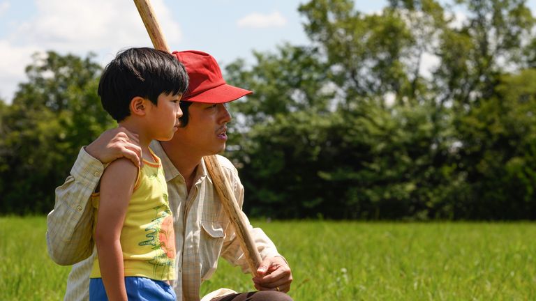 Steven Yeun (R) and Alan S Kim (L) play father and son. Pic: Minari/Melissa Lukenbaugh/A24