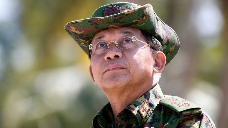 Generaldirektor Min Aung Hlaing, Oberbefehlshaber des Militärs in Myanmar