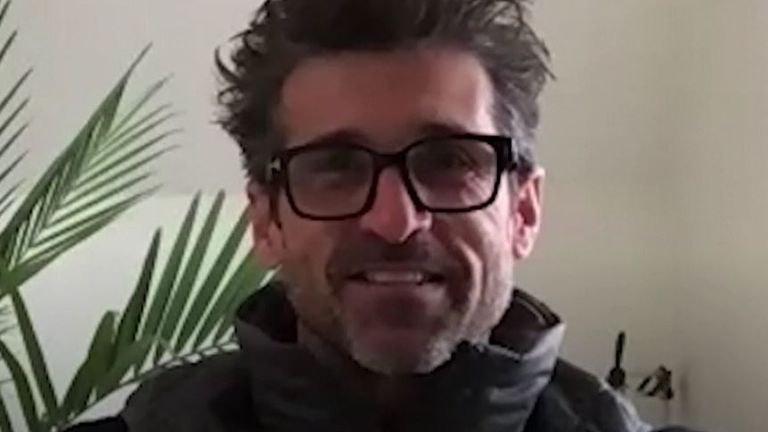 Patrick Dempsey gets an unexpected surprise when his interview is gatecrashed