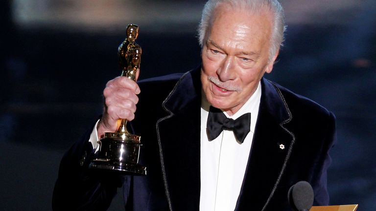 Plummer, accepts the Oscar for best supporting actor for his role in "Beginners" at the 84th Academy Awards in Hollywood