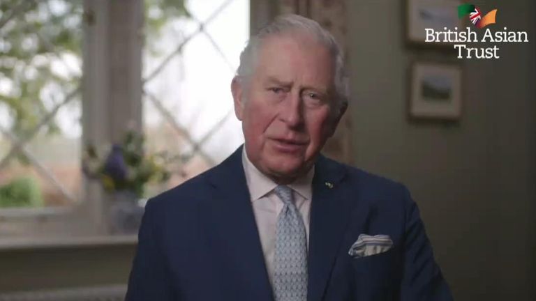 Prince Charles speaks at a British Asian Trust webinar