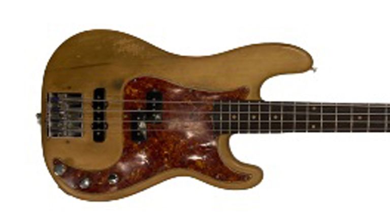 A 1960 Fender Precision bass guitar used by Jonny Greenwood on Radiohead&#39;s second album The Bends, due to be sold at auction