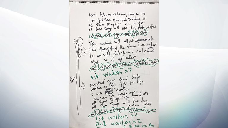 Undated handout photo of sketchpad used by Radiohead to carve out ideas for their second album &#39;The Bends&#39;. The sketchpad, which could fetch over £10,000, will be sold at Omega Auctions in their Music Memorabilia sale on February 23. Issue date: Tuesday February 16, 2021.