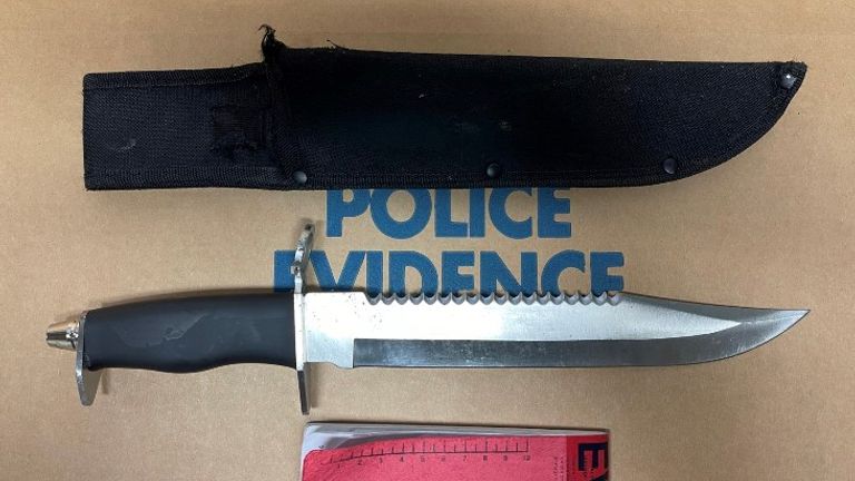 An example of a Rambo knife released by the Metropolitan police. Pic: Metropolitan Police