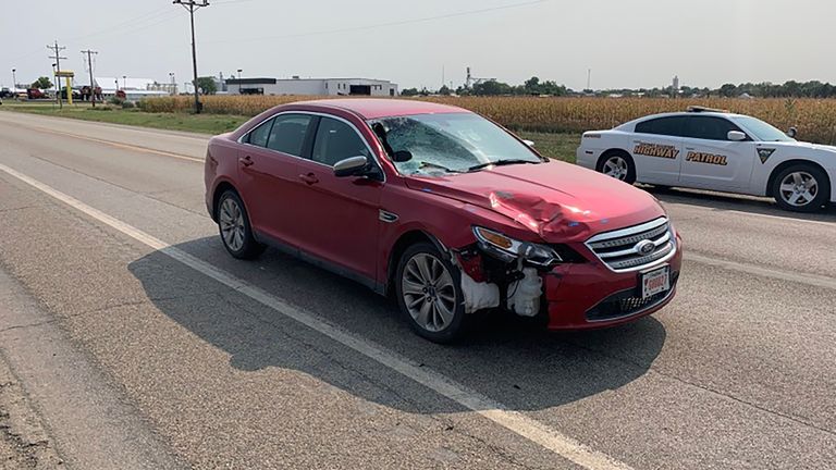 Ravnsborg thought he had hit a deer on the night of the crash. Pic: AP via South Dakota