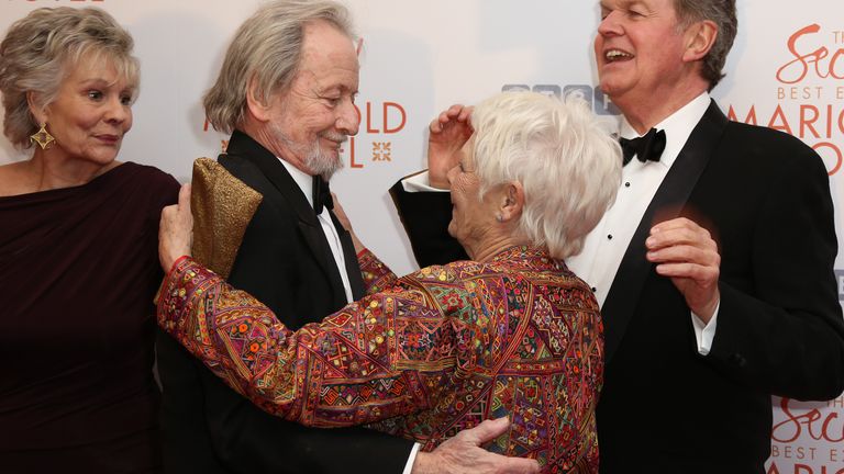 Ronald Pickup (centre left) appeared alongside Dame Judi Dench (centre right) in the Best Exotic Marigold Hotel films