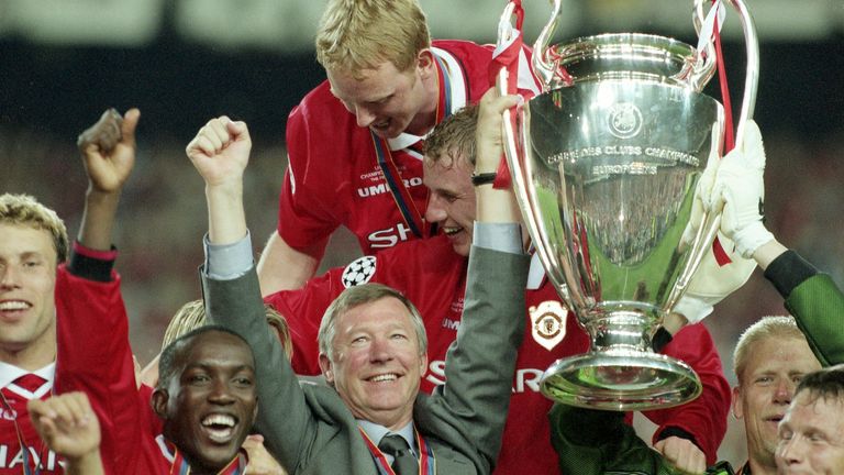 Manchester United won the Champions League in 1999. Pic: AP