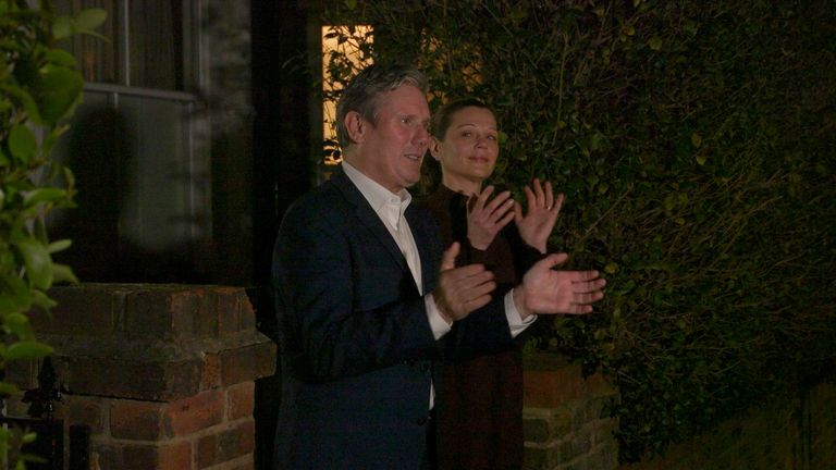 Labour leader Sir Keir Starmer and his wife Victoria