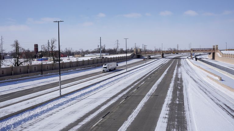 Nearly 120 road crashes were reported in Houston, Texas on Sunday alone due to icy roads.