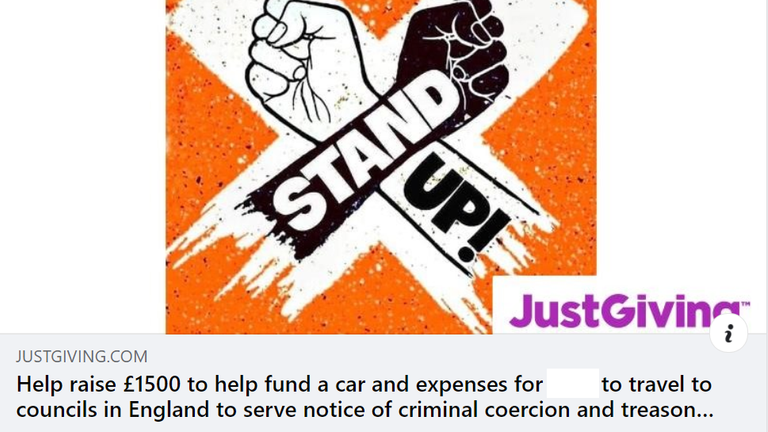 One call for donations was made using a Stand Up X logo