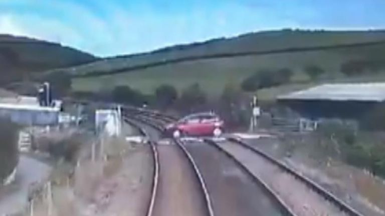 BTP Lancashire said that the driver made a “dangerous assumption” that it was safe to cross after the first train has passed.