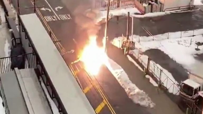 Transformer burns out in New Jersey
