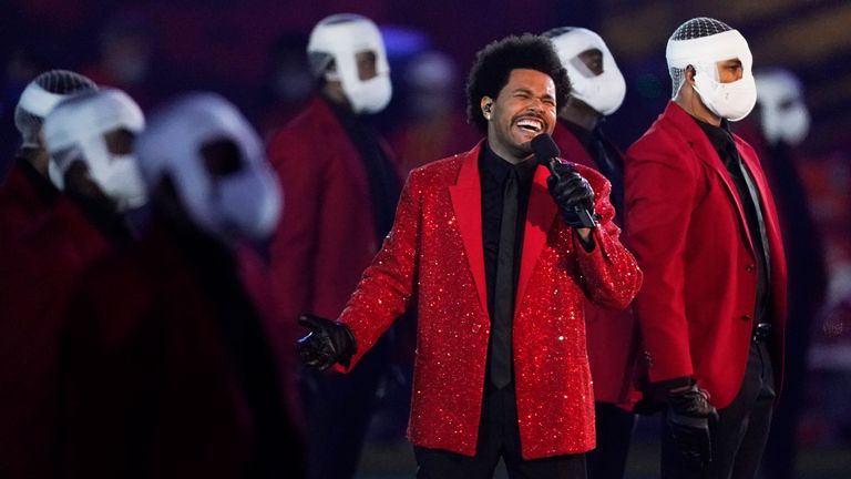 The Weeknd was this year&#39;s Halftime show performer. Pic: Associated Press
