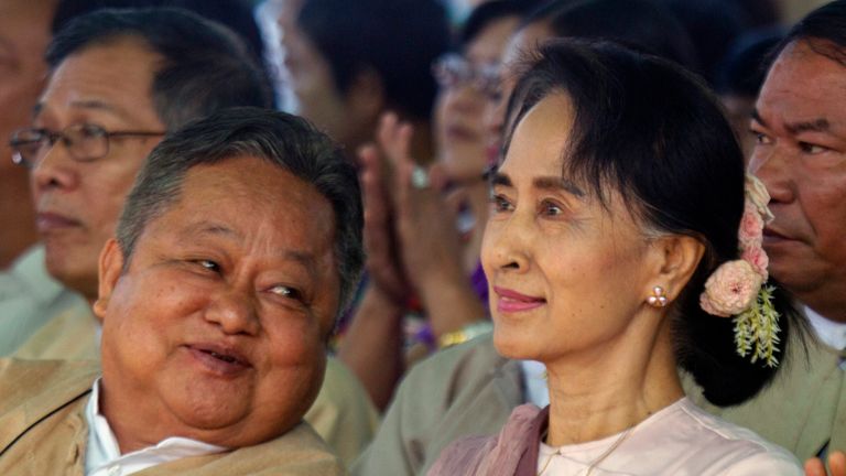 Win Htein is a close aide of Aung San Suu Kyi. Pic: AP