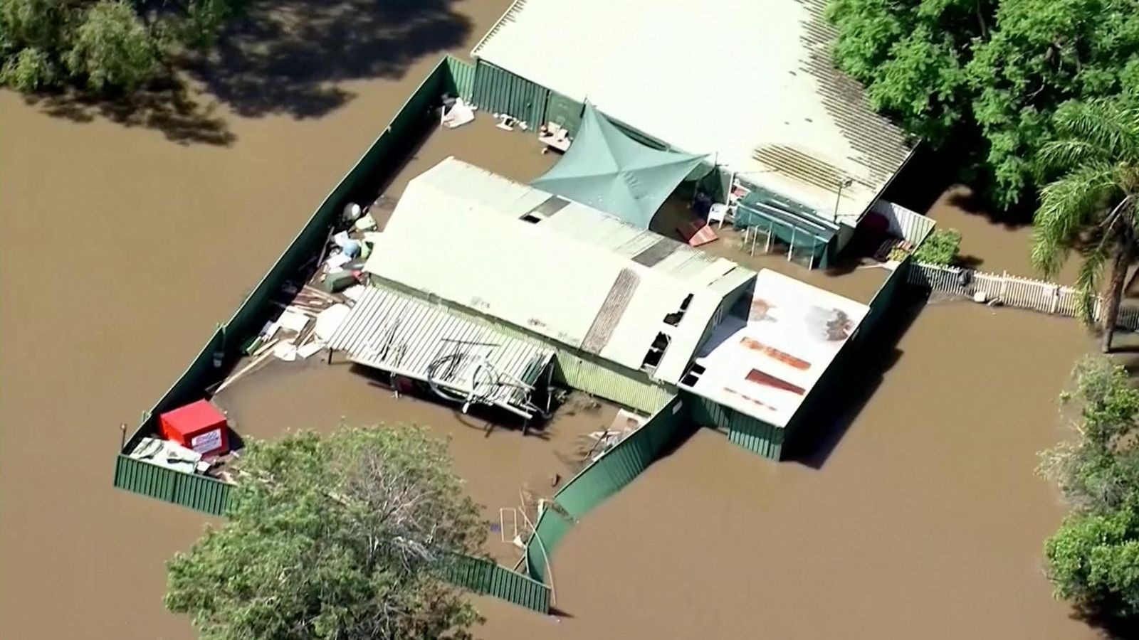 Australia floods Damage revealed in drone footage over New South Wales