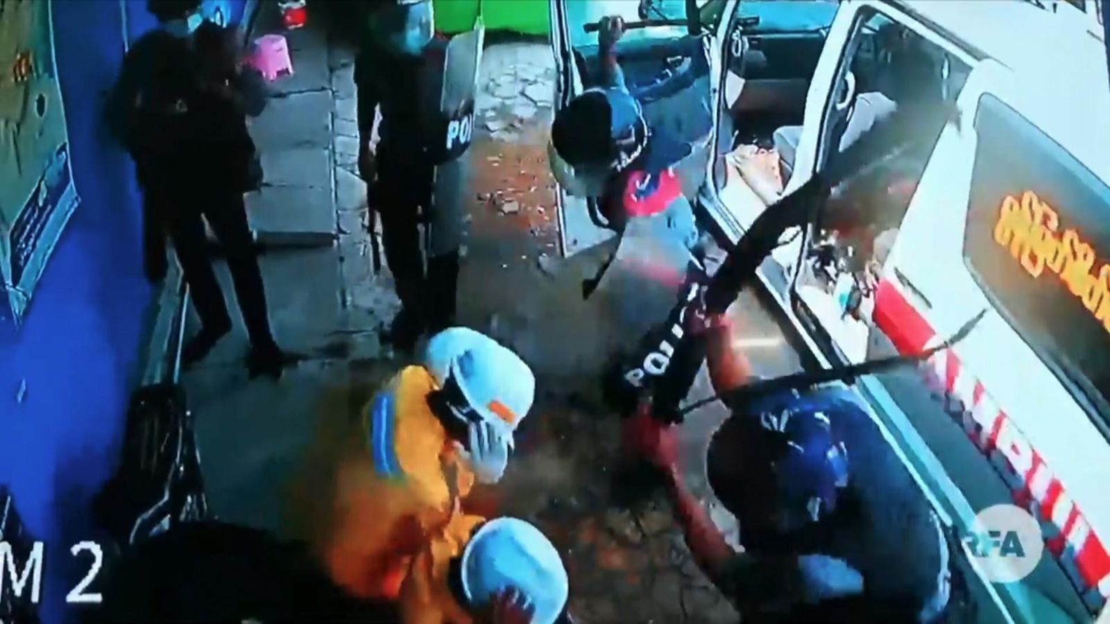 Myanmar: CCTV shows police beating volunteer medics ...