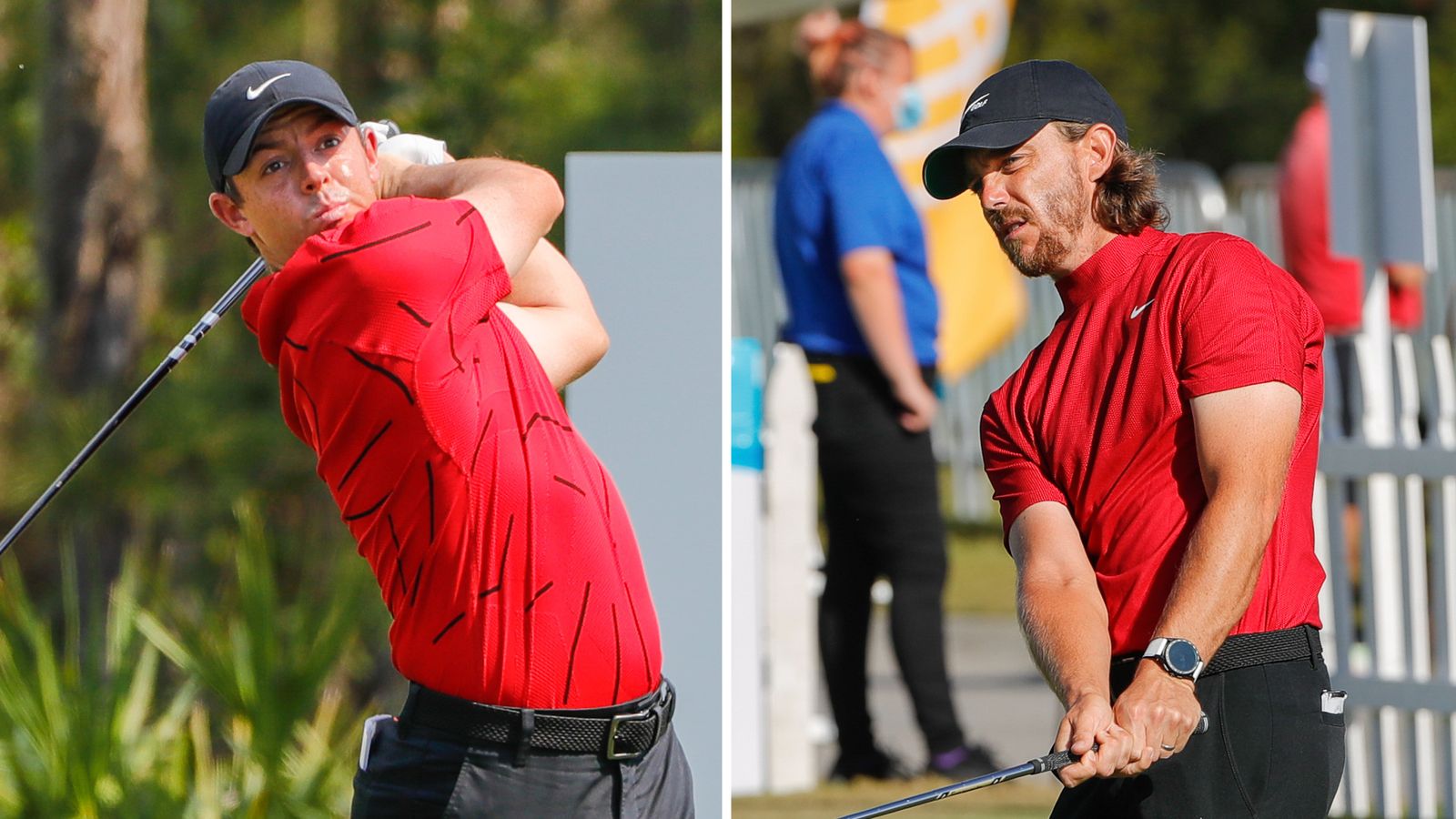 Tiger Woods Grateful For Touching Gesture As Golf Stars Including Rory Mcilroy And Tommy Fleetwood Don His Signature Colours In Crash Tribute Us News Sky News